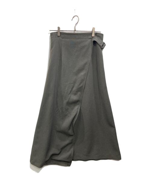 foufou（フーフー ザドレス）foufou (フーフー ザドレス) high waist wrap skirt グレー サイズ:1の古着・服飾アイテム
