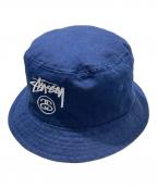 stussyステューシー）の古着「バケットハット」｜ネイビー