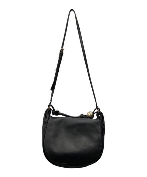 russet（ラシット）russet (ラシット) BEARDSLEY (ビアズリー) レザーショルダーバッグ ブラックの古着・服飾アイテム