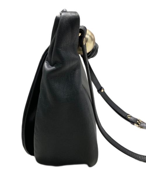 russet（ラシット）russet (ラシット) BEARDSLEY (ビアズリー) レザーショルダーバッグ ブラックの古着・服飾アイテム