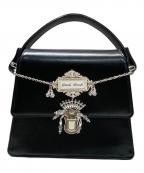 Tanaka Daisukeタナカ ダイスケ）の古着「シルバータグミニハンドバッグ」｜ブラック