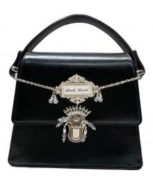 Tanaka Daisuke（タナカ ダイスケ）の古着「シルバータグミニハンドバッグ」｜ブラック