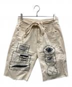 VYNER ARTICLESヴァイナー アーティクルズ）の古着「パッチパークショートパンツ」｜アイボリー