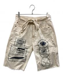 VYNER ARTICLES（ヴァイナー アーティクルズ）の古着「パッチパークショートパンツ」｜アイボリー