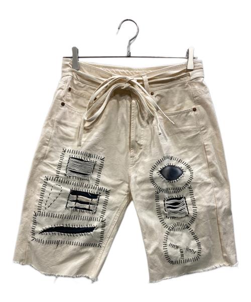 VYNER ARTICLES（ヴァイナー アーティクルズ）VYNER ARTICLES (ヴァイナー アーティクルズ) パッチパークショートパンツ アイボリー サイズ:W30（76㎝）の古着・服飾アイテム