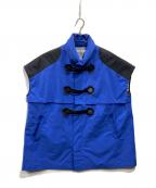 MEGMIURAメグミウラ）の古着「THREE LAYER VEST PONCHO」｜ブルー