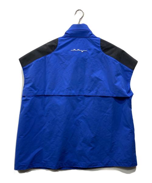 MEGMIURA（メグミウラ）MEGMIURA (メグミウラ) THREE LAYER VEST PONCHO ブルー サイズ:38の古着・服飾アイテム