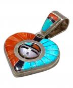 INDIAN JEWERYインディアン ジュエリー）の古着「サンフェイスペンダントトップ」｜スカイブルー