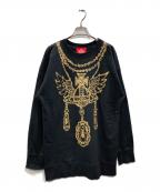 Vivienne Westwood RED LABELヴィヴィアンウエストウッドレッドレーベル）の古着「ラバージュエリーネックレスプリントスウェット」｜ブラック