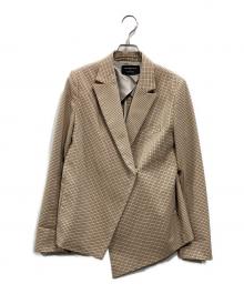 UNITED TOKYO（ユナイテッドトーキョー）の古着「アシメフロントジャケット」｜ベージュ