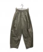 BABYLONEバビロン）の古着「コットンナイロンタックパンツ」｜カーキ