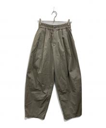 BABYLONE（バビロン）の古着「コットンナイロンタックパンツ」｜カーキ