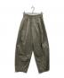BABYLONE（バビロン）の古着「コットンナイロンタックパンツ」｜カーキ