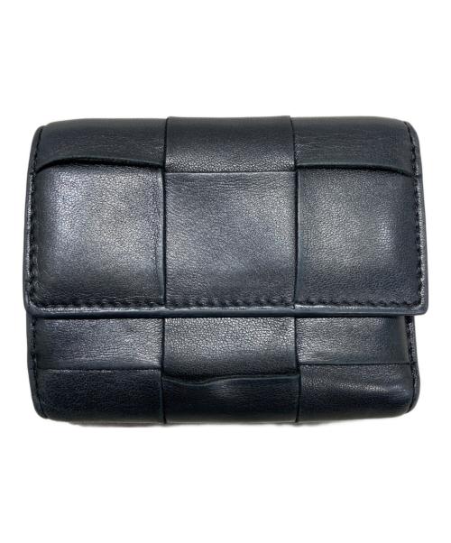 BOTTEGA VENETA（ボッテガベネタ）BOTTEGA VENETA (ボッテガベネタ) 3つ折り財布 ブラックの古着・服飾アイテム