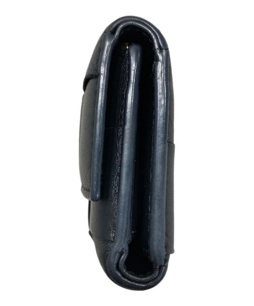 BOTTEGA VENETA（ボッテガベネタ）BOTTEGA VENETA (ボッテガベネタ) 3つ折り財布 ブラックの古着・服飾アイテム