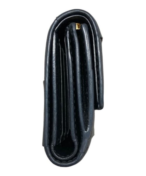 BOTTEGA VENETA（ボッテガベネタ）BOTTEGA VENETA (ボッテガベネタ) 3つ折り財布 ブラックの古着・服飾アイテム