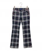 BURBERRY BLUE LABELバーバリー ブルー レーベル）の古着「ノヴァチェックパンツ」｜ネイビー