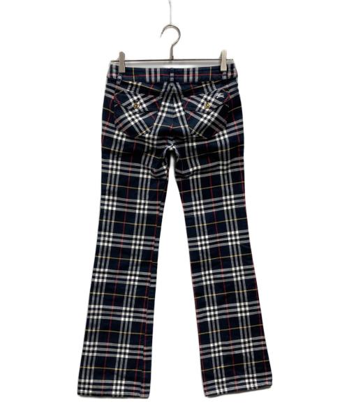 BURBERRY BLUE LABEL（バーバリー ブルー レーベル）BURBERRY BLUE LABEL (バーバリー ブルー レーベル) ノヴァチェックパンツ ネイビー サイズ:38の古着・服飾アイテム