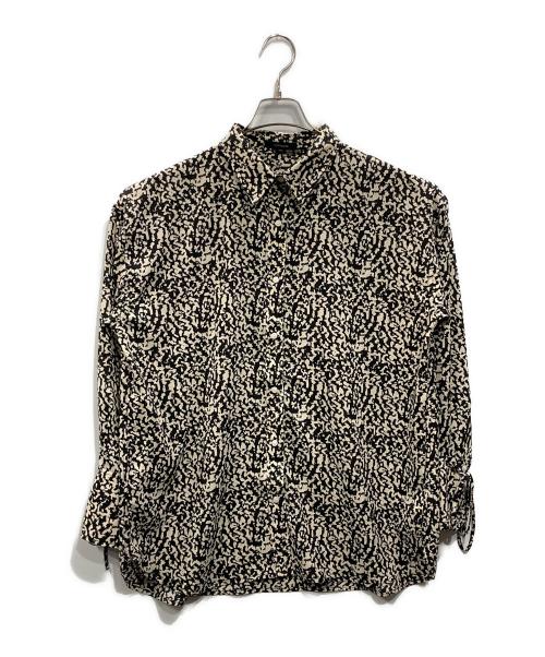 JEANASIS（ジーナシス）JEANASIS (ジーナシス) カフスシルキーシャツ ブラック サイズ:Fの古着・服飾アイテム