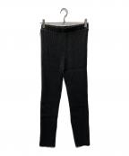 SPECCHIOスペッチオ）の古着「シャトルプリーツ スリムパンツ」｜ブラック