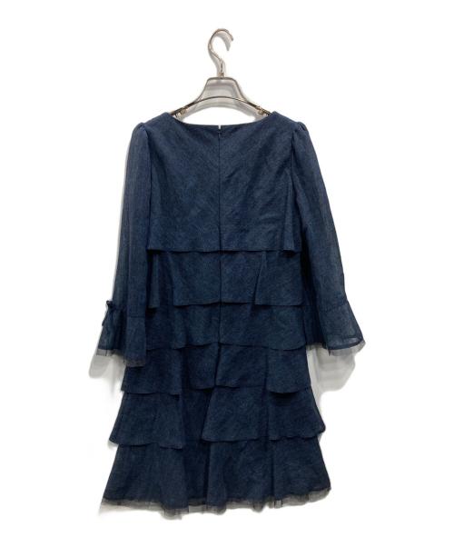 M'S GRACY（エムズグレイシー）M'S GRACY (エムズグレイシー) 長袖ワンピース ネイビー サイズ:Sの古着・服飾アイテム