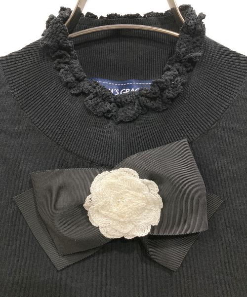 M'S GRACY（エムズグレイシー）M'S GRACY (エムズグレイシー) 半袖ニット ブラック サイズ:38の古着・服飾アイテム
