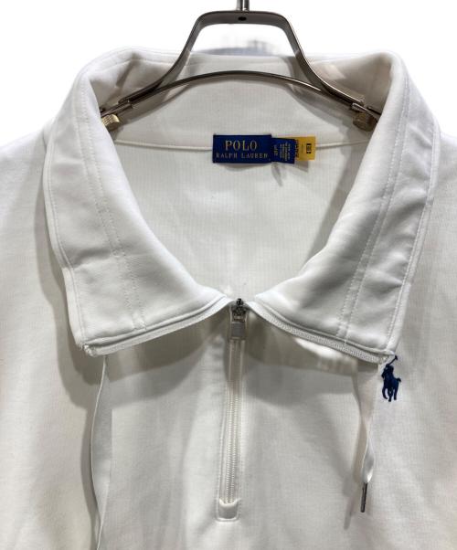 POLO RALPH LAUREN（ポロ・ラルフローレン）POLO RALPH LAUREN (ポロ・ラルフローレン) ハーフジップスウェット ホワイト サイズ:XLの古着・服飾アイテム
