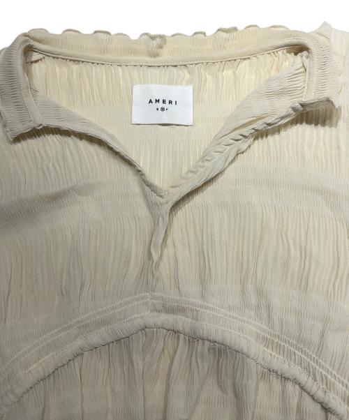 Ameri（アメリ）Ameri (アメリ) SHIRRING PLEATS DRESS アイボリー サイズ:Mの古着・服飾アイテム