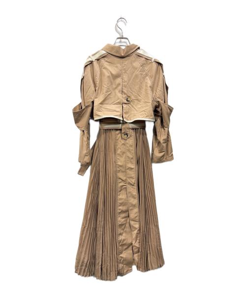 Ameri（アメリ）Ameri (アメリ) ROLL-UP SLEEVE PLEATS TRENCH COAT ベージュ サイズ:Freeの古着・服飾アイテム