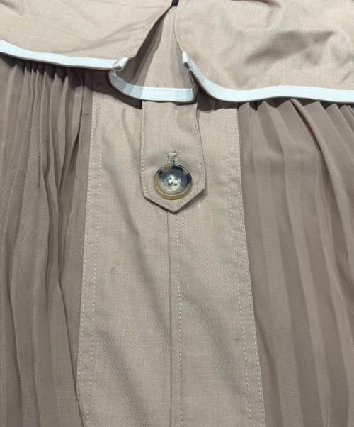 Ameri（アメリ）Ameri (アメリ) ROLL-UP SLEEVE PLEATS TRENCH COAT ベージュ サイズ:Freeの古着・服飾アイテム