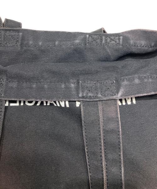 MM6 Maison Margiela（エムエムシックスメゾンマルジェラ）MM6 Maison Margiela (エムエムシックスメゾンマルジェラ) 反転ロゴキャンバストートバッグ ブラックの古着・服飾アイテム