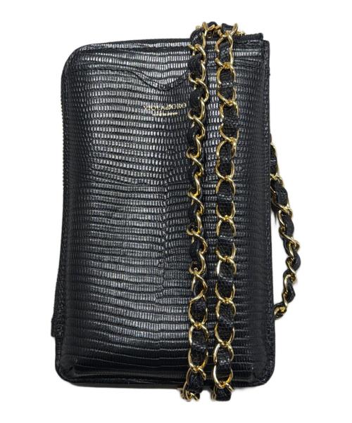 VIOLAd'ORO（ヴィオラドーロ）VIOLAd'ORO (ヴィオラドーロ) ショルダーウォレット ブラックの古着・服飾アイテム