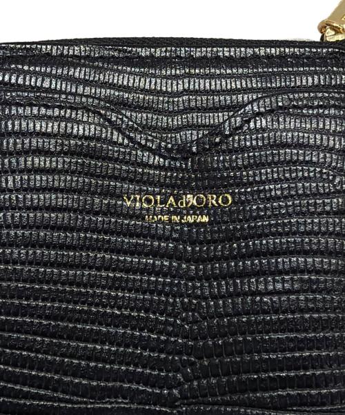 VIOLAd'ORO（ヴィオラドーロ）VIOLAd'ORO (ヴィオラドーロ) ショルダーウォレット ブラックの古着・服飾アイテム