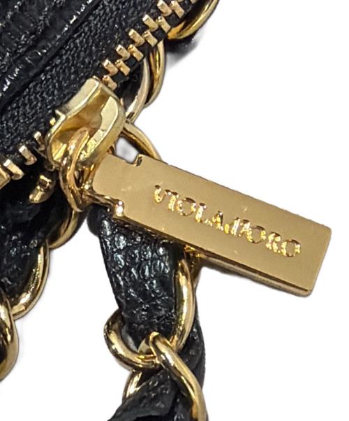 VIOLAd'ORO（ヴィオラドーロ）VIOLAd'ORO (ヴィオラドーロ) ショルダーウォレット ブラックの古着・服飾アイテム