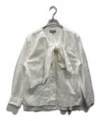 MARGARET HOWELLマーガレットハウエル）の古着「ボウタイブラウス」｜ホワイト