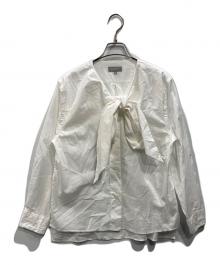 MARGARET HOWELL（マーガレットハウエル）の古着「ボウタイブラウス」｜ホワイト