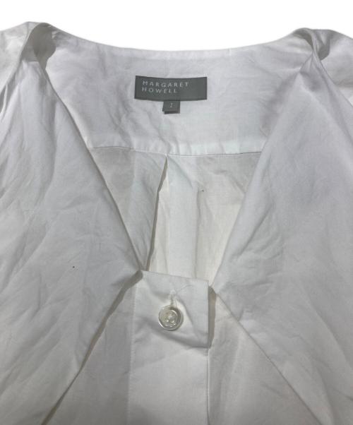 MARGARET HOWELL（マーガレットハウエル）MARGARET HOWELL (マーガレットハウエル) ボウタイブラウス ホワイト サイズ:1の古着・服飾アイテム