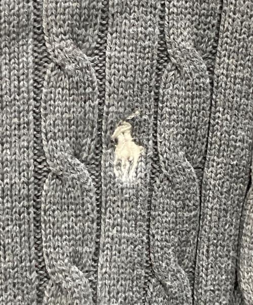 POLO RALPH LAUREN（ポロ・ラルフローレン）POLO RALPH LAUREN (ポロ・ラルフローレン) ケーブルニット グレー サイズ:Mの古着・服飾アイテム