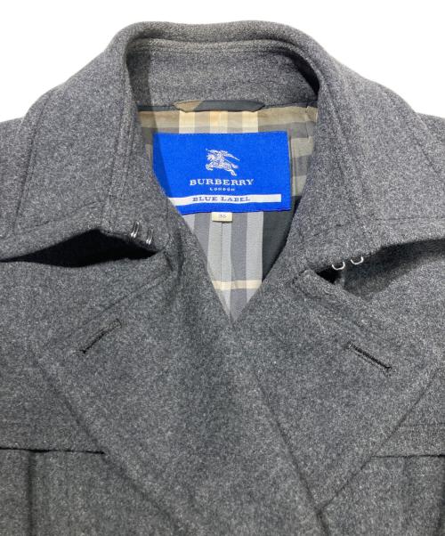 BURBERRY BLUE LABEL（バーバリー ブルー レーベル）BURBERRY BLUE LABEL (バーバリー ブルー レーベル) ウールトレンチコート グレー サイズ:38の古着・服飾アイテム