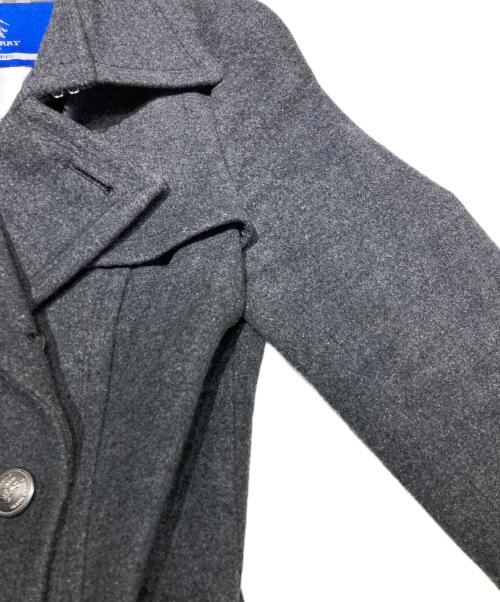 BURBERRY BLUE LABEL（バーバリー ブルー レーベル）BURBERRY BLUE LABEL (バーバリー ブルー レーベル) ウールトレンチコート グレー サイズ:38の古着・服飾アイテム