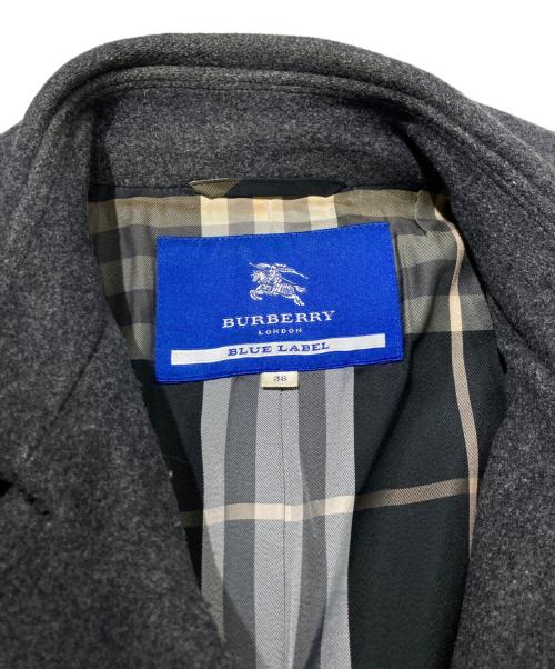 BURBERRY BLUE LABEL（バーバリー ブルー レーベル）BURBERRY BLUE LABEL (バーバリー ブルー レーベル) ウールトレンチコート グレー サイズ:38の古着・服飾アイテム