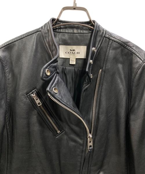COACH（コーチ）COACH (コーチ) ライダースジャケット ブラック サイズ:Sの古着・服飾アイテム
