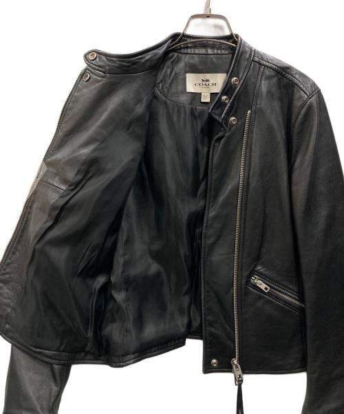 COACH（コーチ）COACH (コーチ) ライダースジャケット ブラック サイズ:Sの古着・服飾アイテム