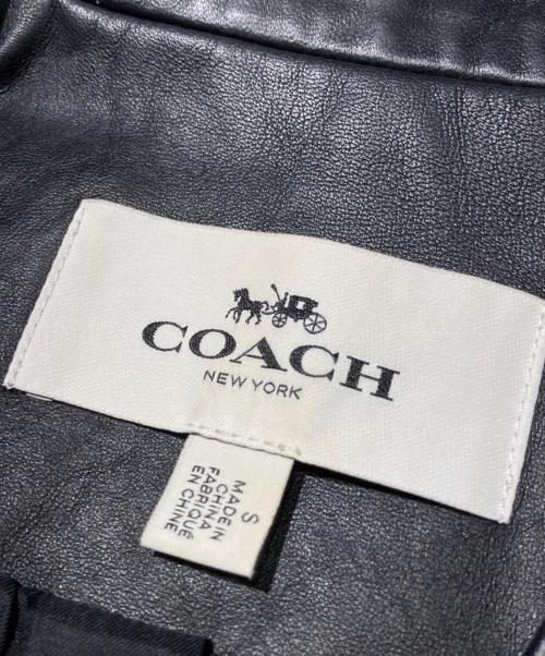 COACH（コーチ）COACH (コーチ) ライダースジャケット ブラック サイズ:Sの古着・服飾アイテム