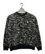 A BATHING APEア ベイシング エイプ）の古着「MARBLING CAMO LOGO RELAXED FIT CREWNECK」｜ブラック