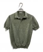 GRAN SASSOグランサッソ）の古着「ニットポロシャツ」｜グリーン