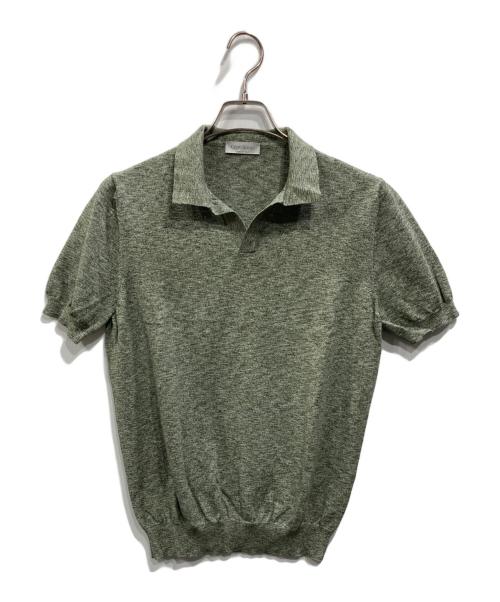 GRAN SASSO（グランサッソ）GRAN SASSO (グランサッソ) ニットポロシャツ グリーン サイズ:48の古着・服飾アイテム