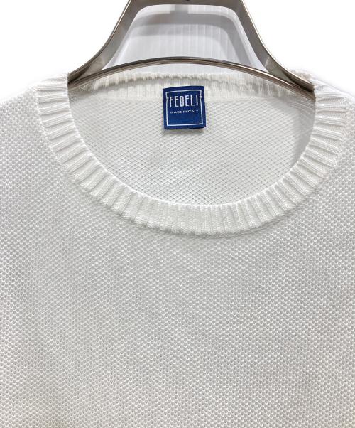 FEDELI（フェデーリ）FEDELI (フェデーリ) ス-ピマコットンニット ホワイト サイズ:不明の古着・服飾アイテム