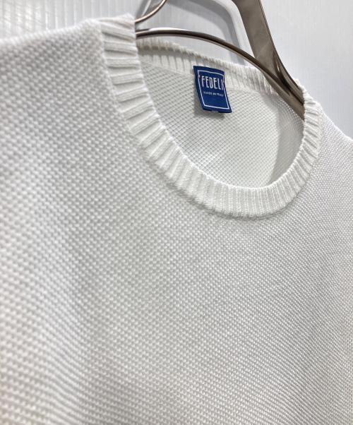 FEDELI（フェデーリ）FEDELI (フェデーリ) ス-ピマコットンニット ホワイト サイズ:不明の古着・服飾アイテム