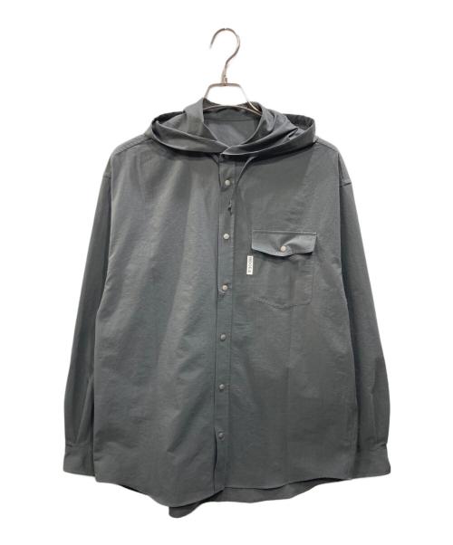 RIDGE MOUNTAIN GEAR（リッジマウンテン ギア）RIDGE MOUNTAIN GEAR (リッジマウンテン ギア) Hooded Long Sleeve Shirt グレー サイズ:Lの古着・服飾アイテム